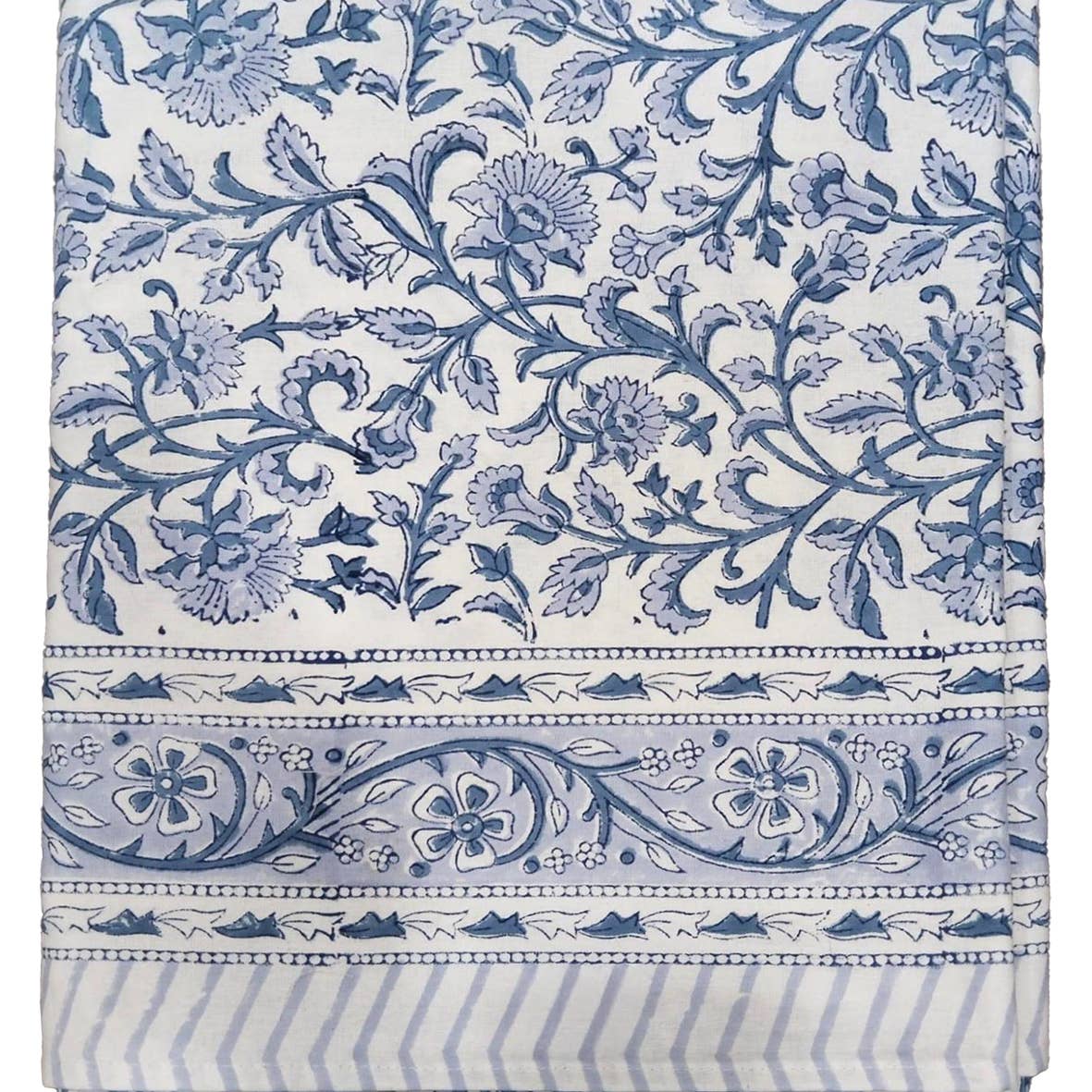 "Chateau Lunch" tablecloth hand block-printed cotton