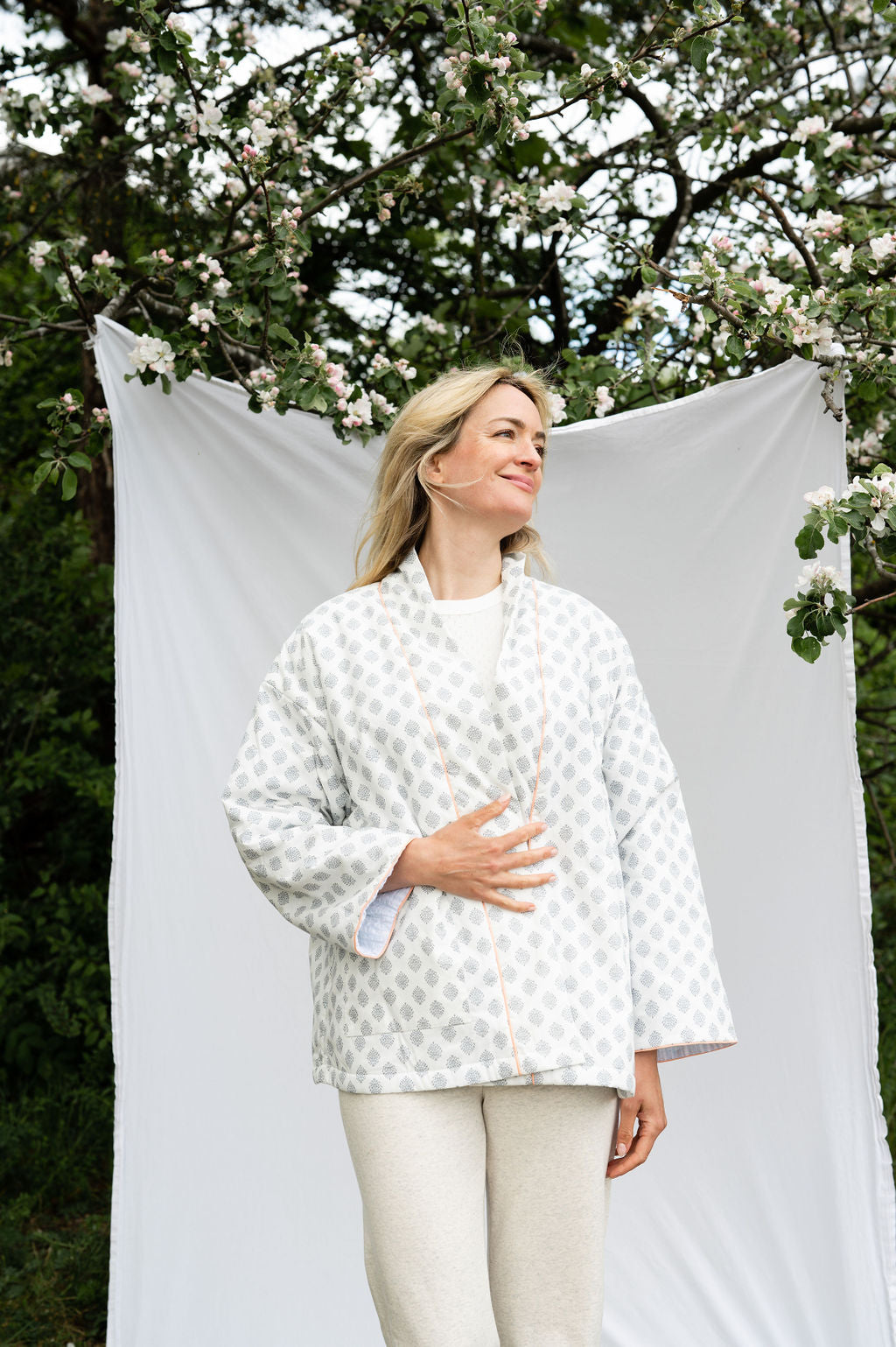 Liv kimono Cloud Tree GREY