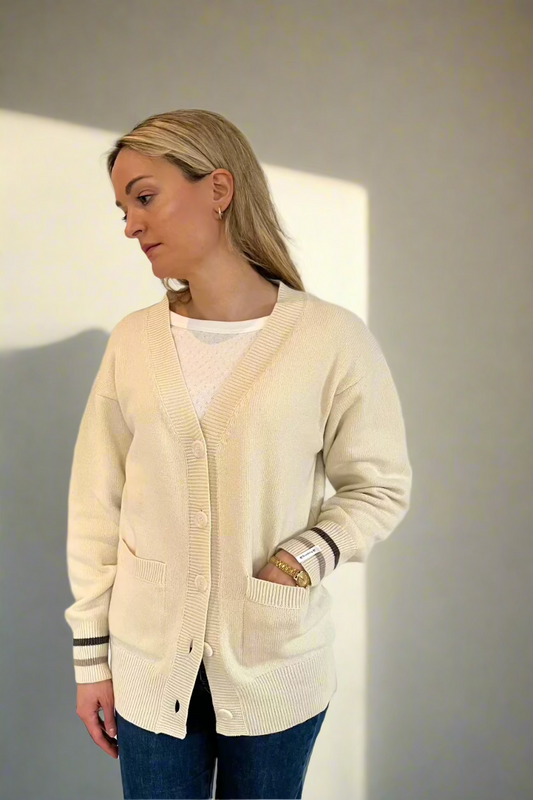 Peacock cardigan OATMEAL