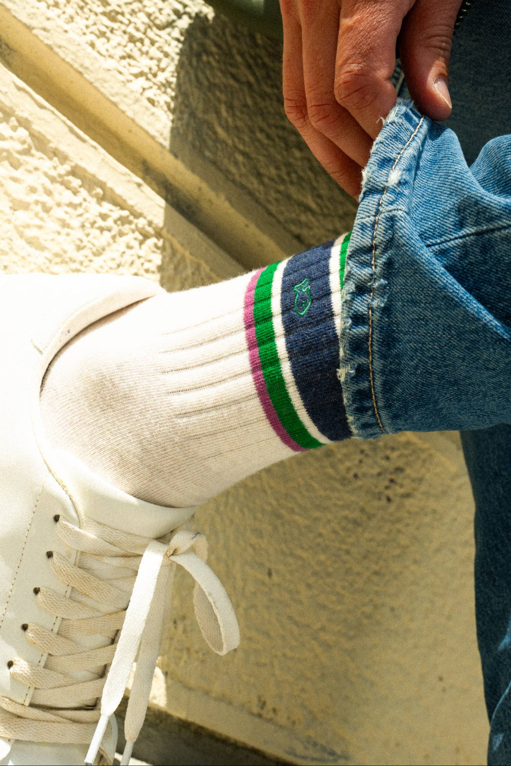 Retro combed cotton socks - Unisex