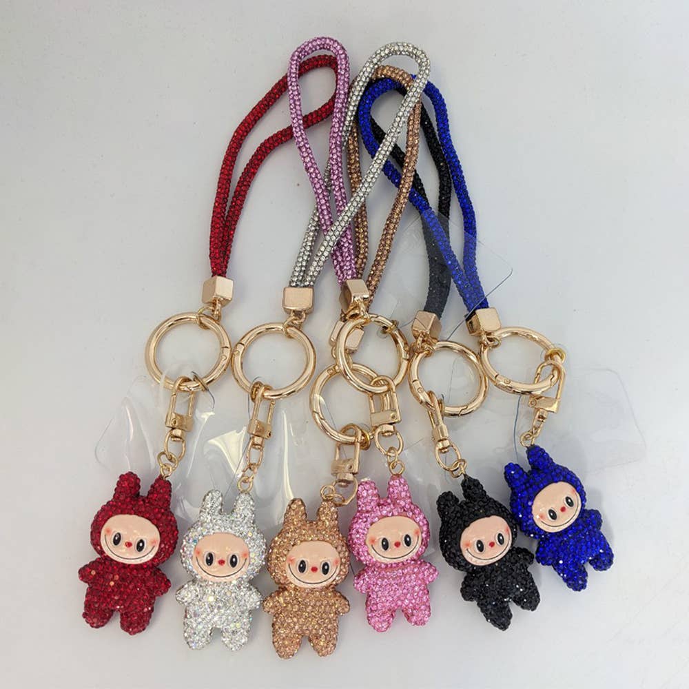 Sparkling Labubu Rhinestone Phone and Bag Charm