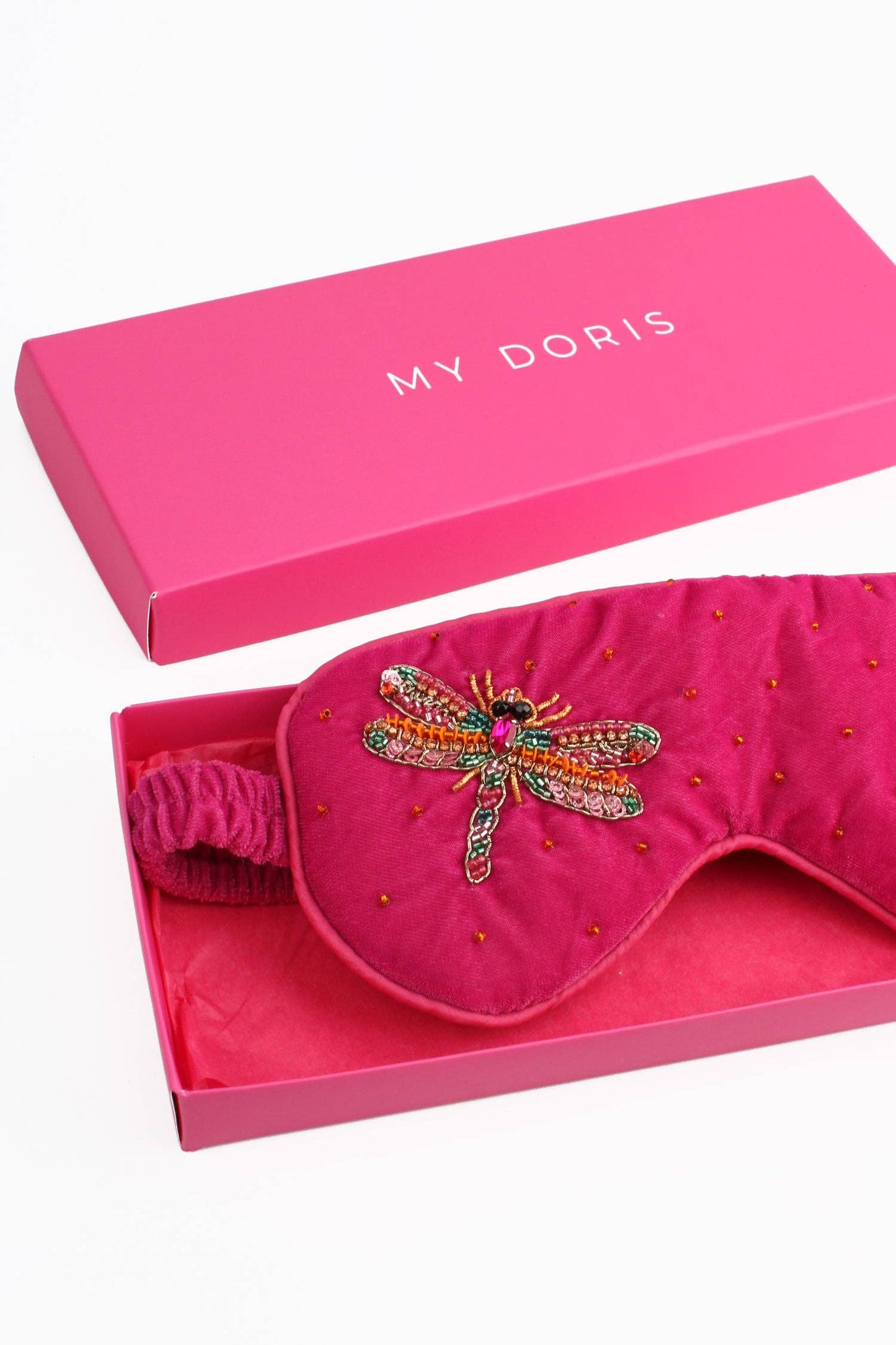 PINK DRAGONFLY SLEEP EYE MASK