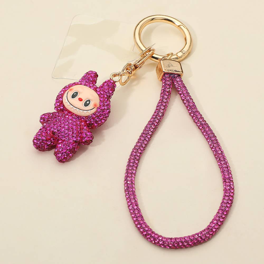 Sparkling Labubu Rhinestone Phone and Bag Charm