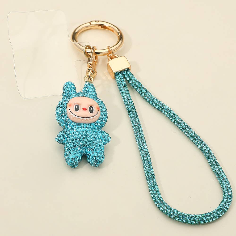 Sparkling Labubu Rhinestone Phone and Bag Charm