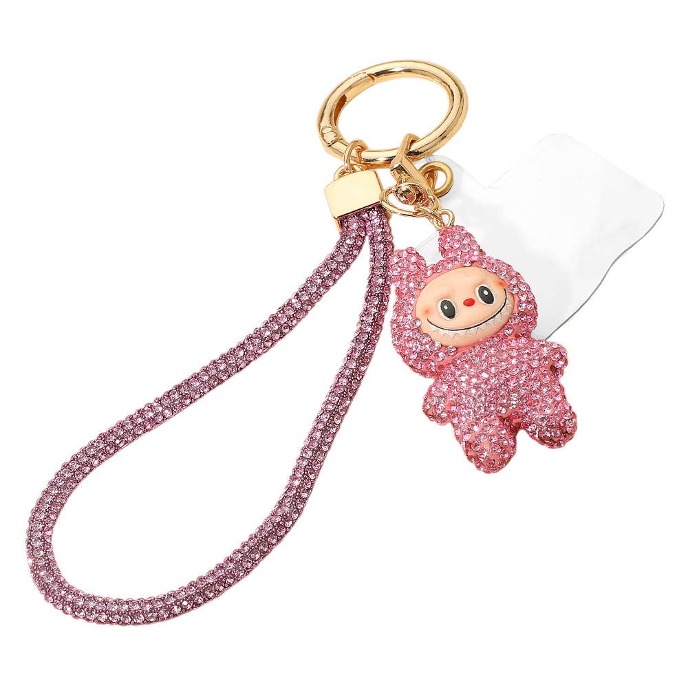 Sparkling Labubu Rhinestone Phone and Bag Charm