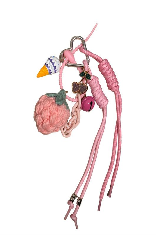 HANDBAG CHARM Ice cream berry