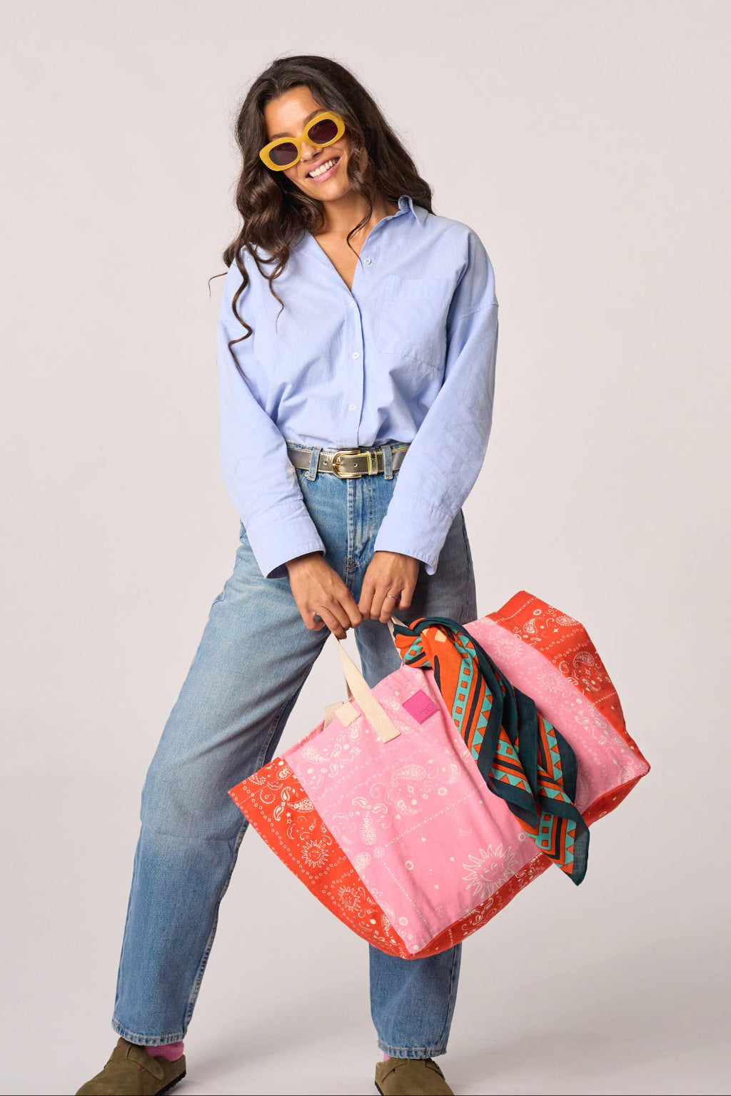 100% organic cotton tote bag - Bandana print, multicolored