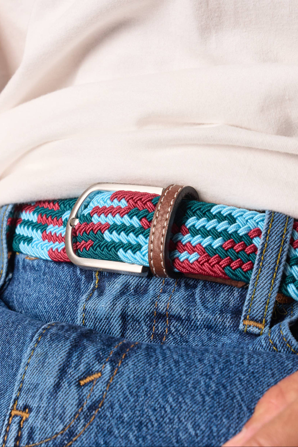 Vancouver Multicolored braided belt -  Unisex