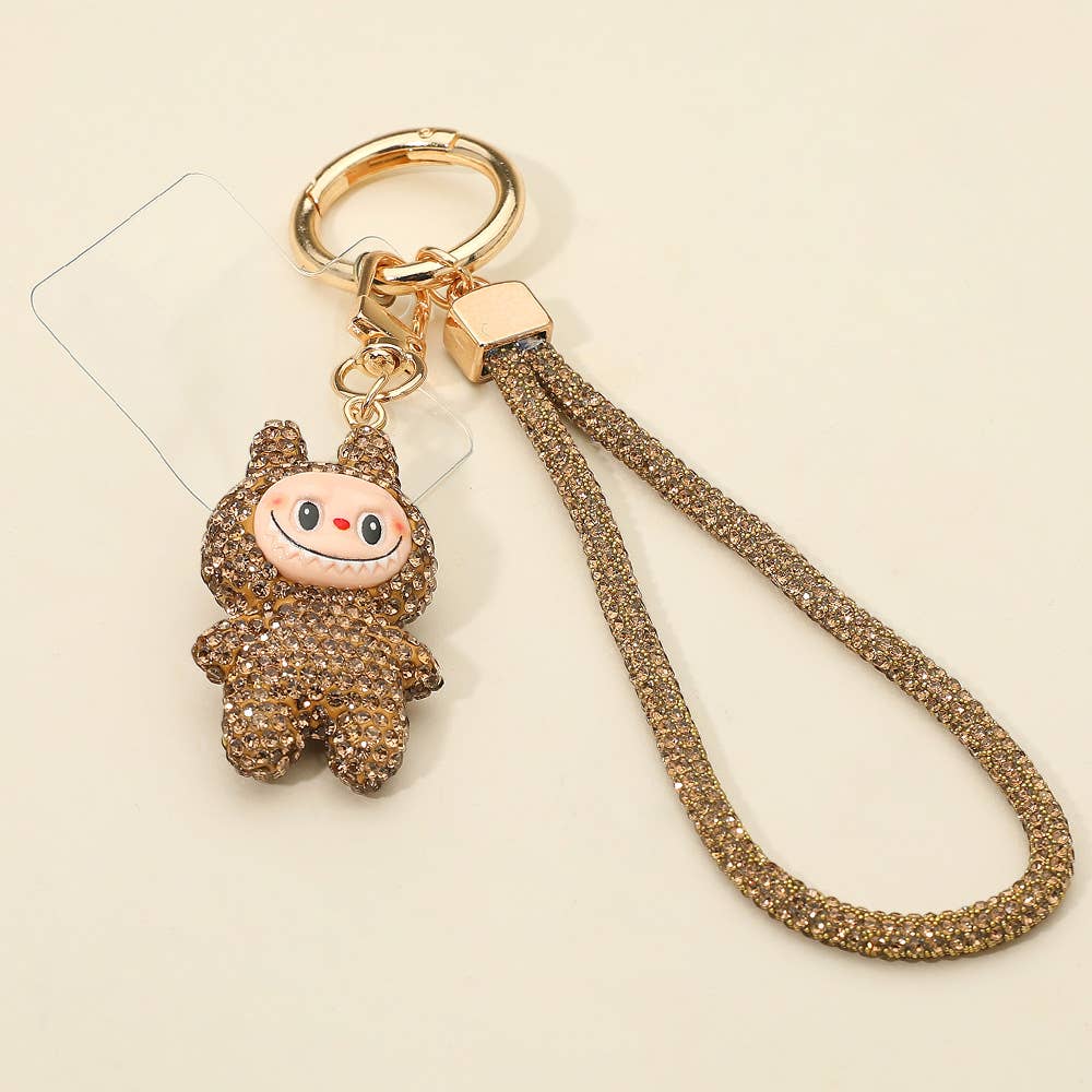 Sparkling Labubu Rhinestone Phone and Bag Charm