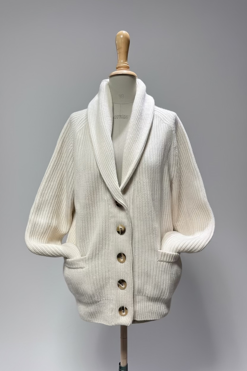 Smoking cardigan WHITE