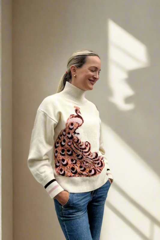 Peacock sweater ROSE