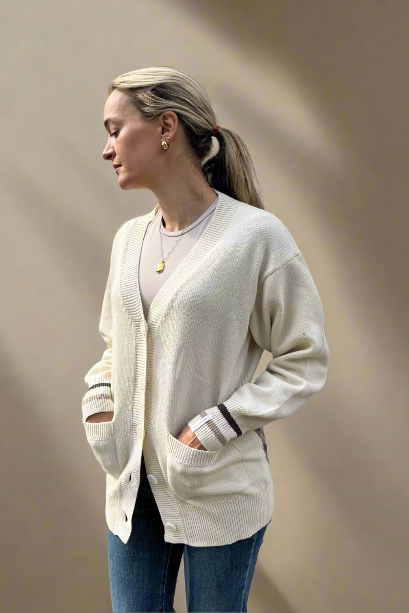 Peacock cardigan OATMEAL