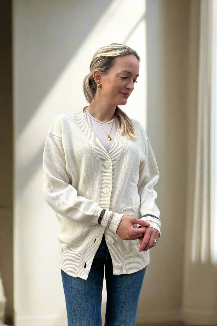 Peacock cardigan OATMEAL