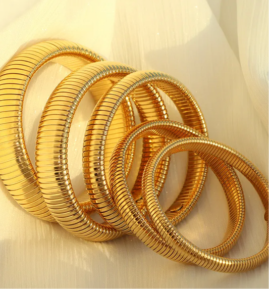 Elastic bracelet 10 mm silver-5 diagonal