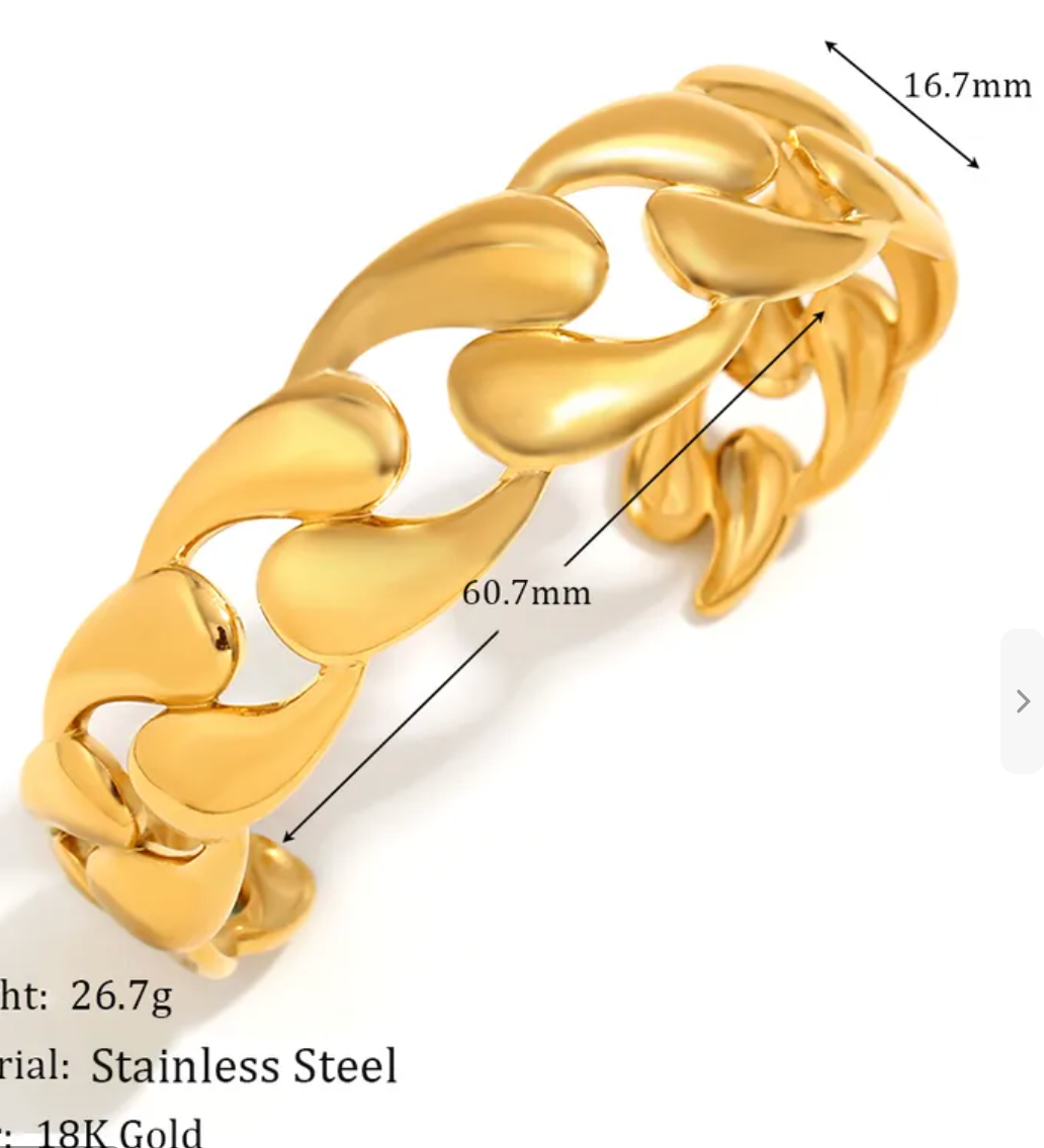 Braided gold cuff