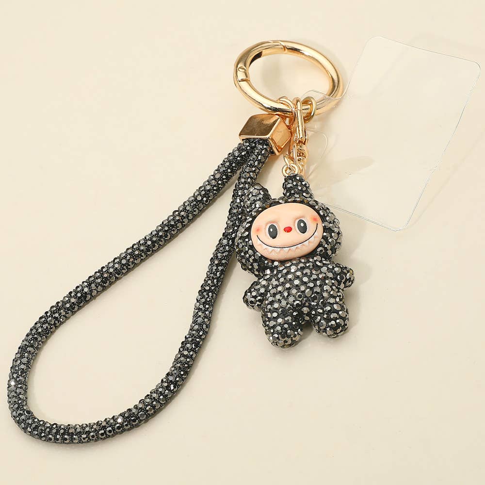 Sparkling Labubu Rhinestone Phone and Bag Charm