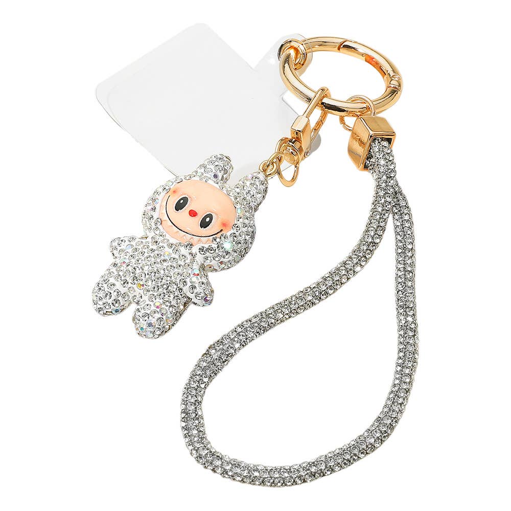 Sparkling Labubu Rhinestone Phone and Bag Charm