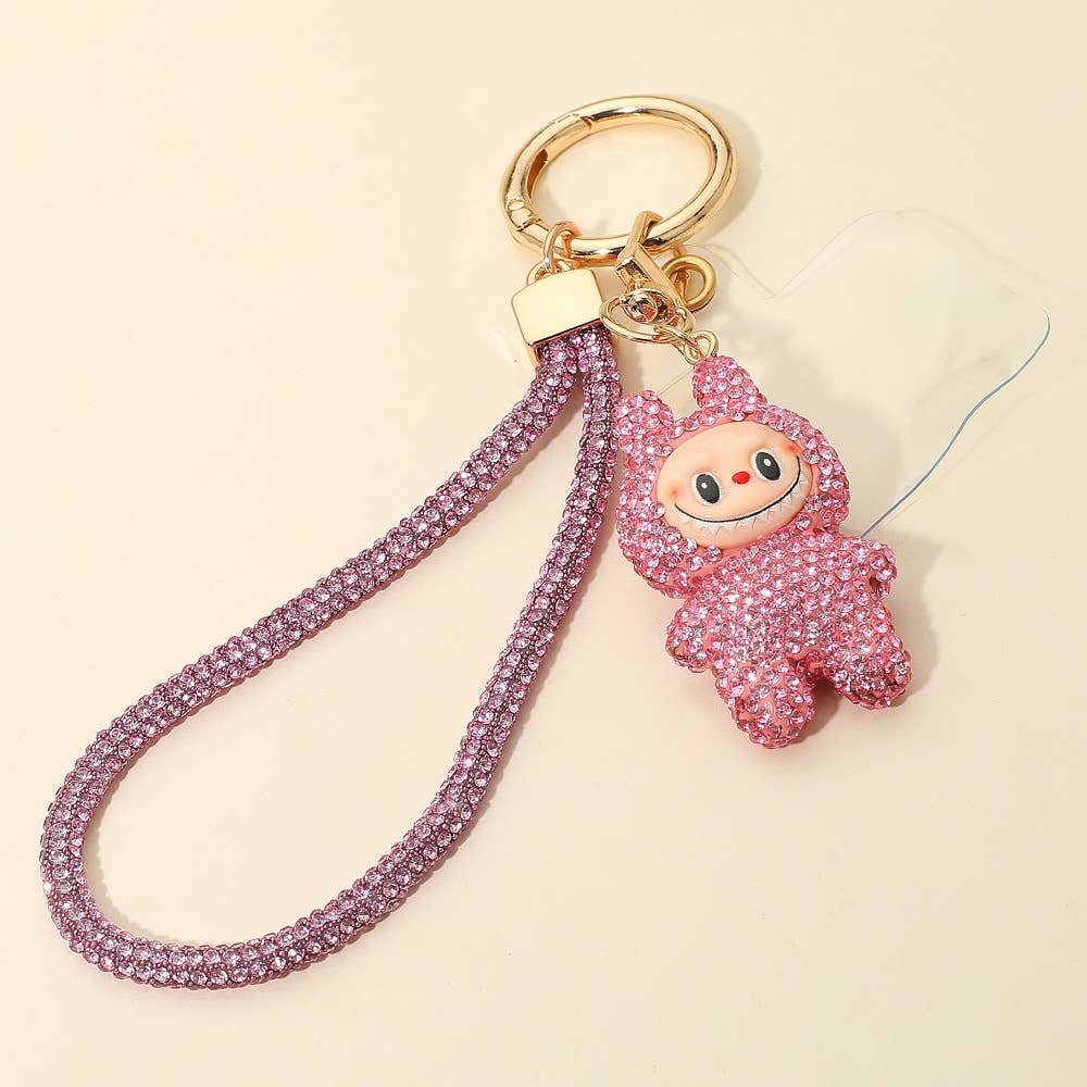 Sparkling Labubu Rhinestone Phone and Bag Charm
