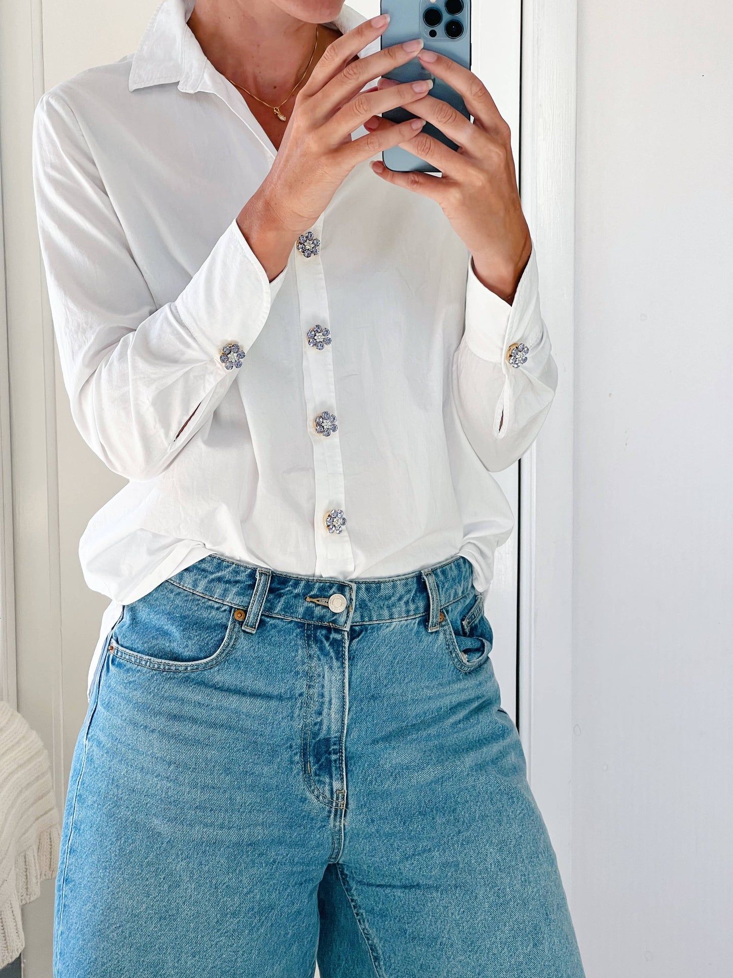 Hilde – Soft Purple Flower Button Charm (6 pcs)