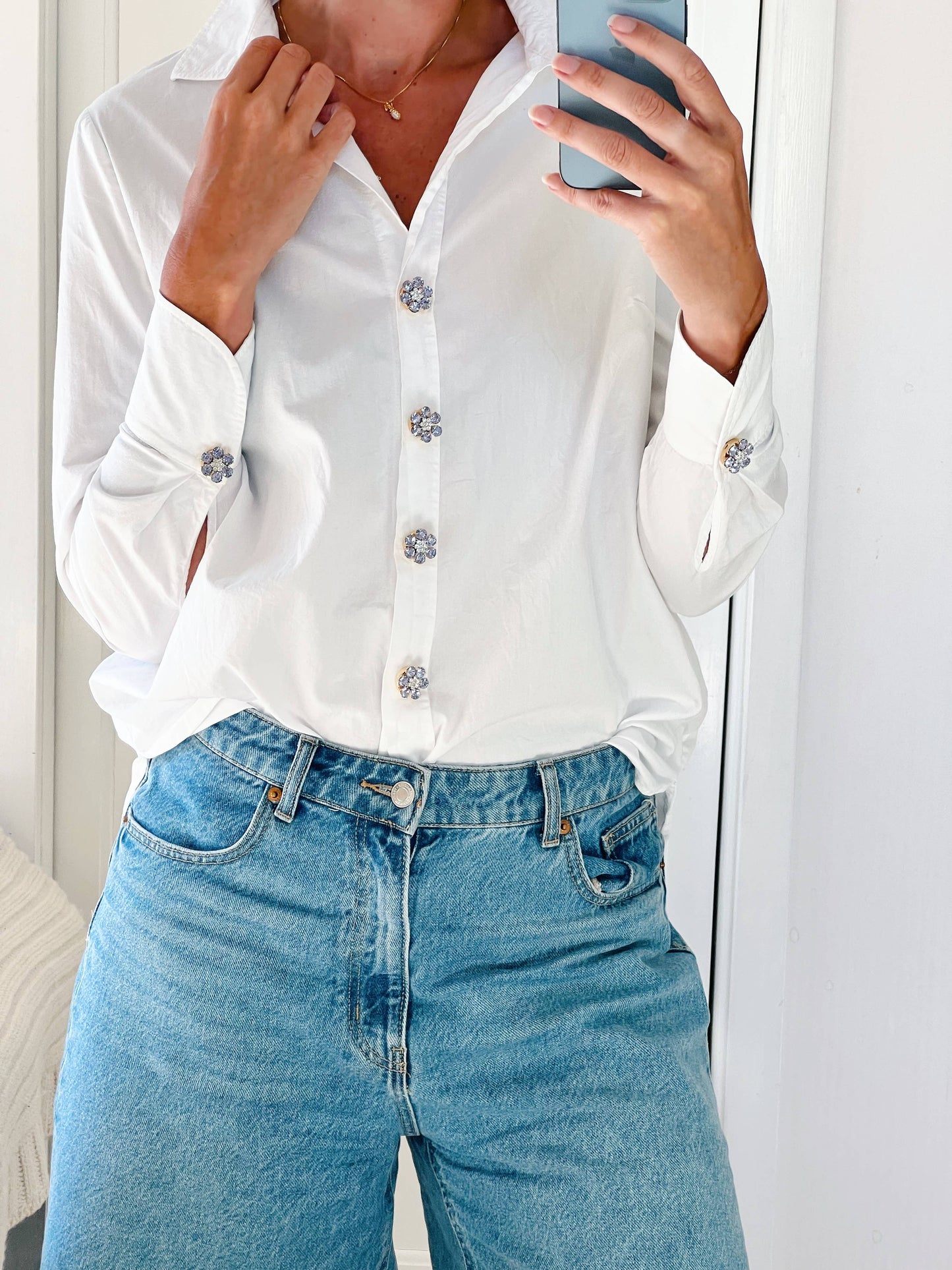 Hilde – Soft Purple Flower Button Charm (6 pcs)