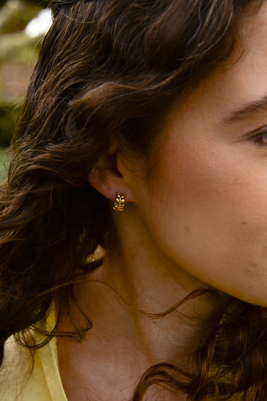 GOLD LEAF HOOPS