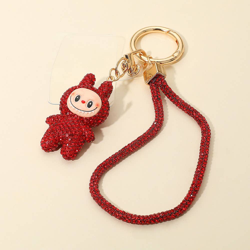 Sparkling Labubu Rhinestone Phone and Bag Charm