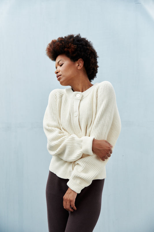 Amber cardigan WHITE